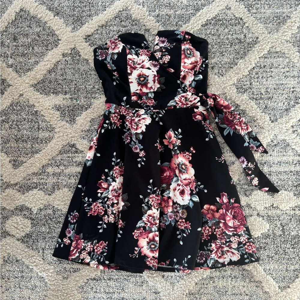 Floral Strapless Dress